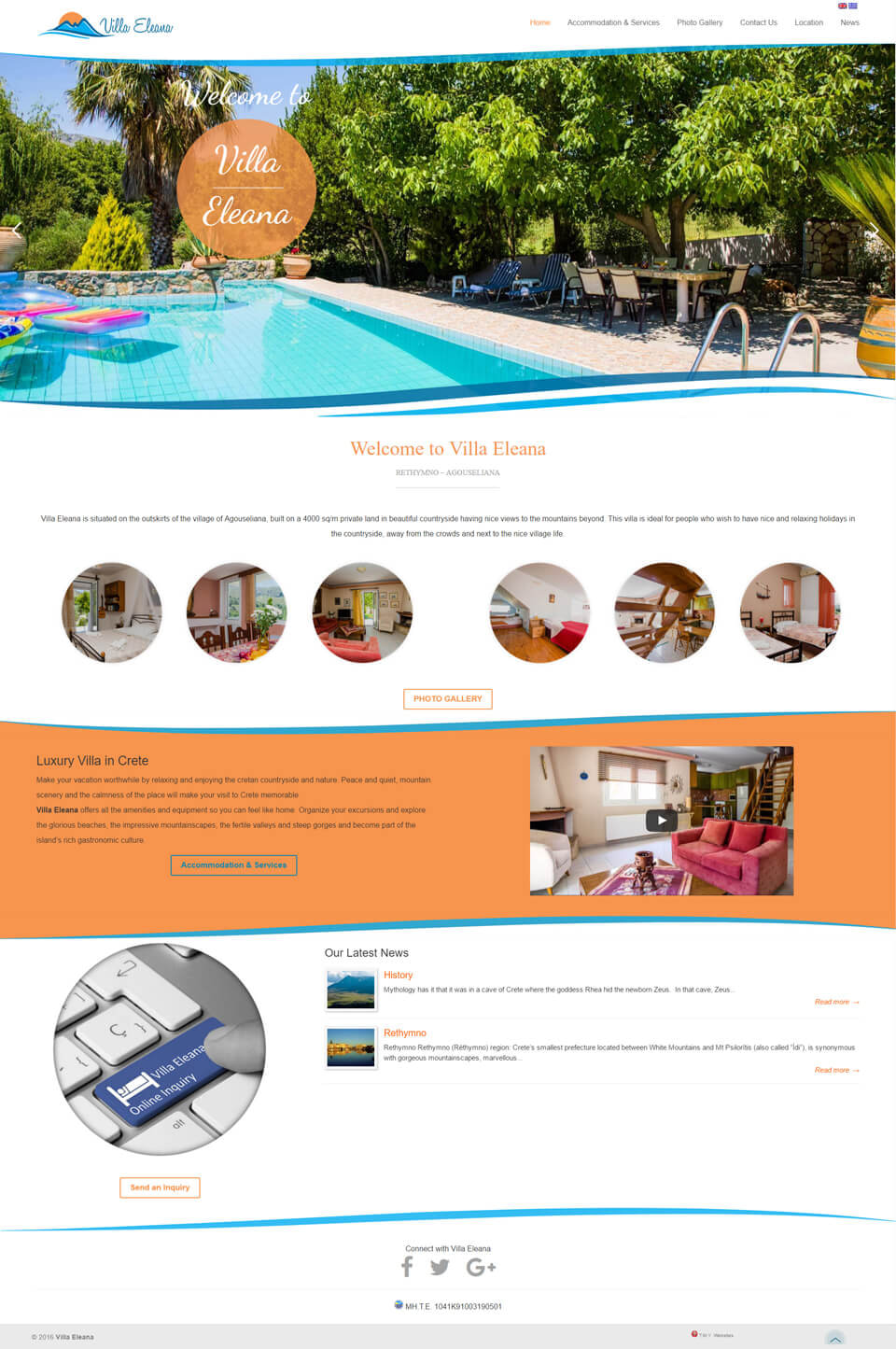 Villa Eleana - TMY WEB Development